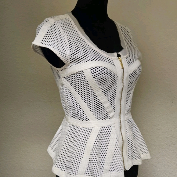 Bebe Peplum Top-Size Small - Picture 7 of 16